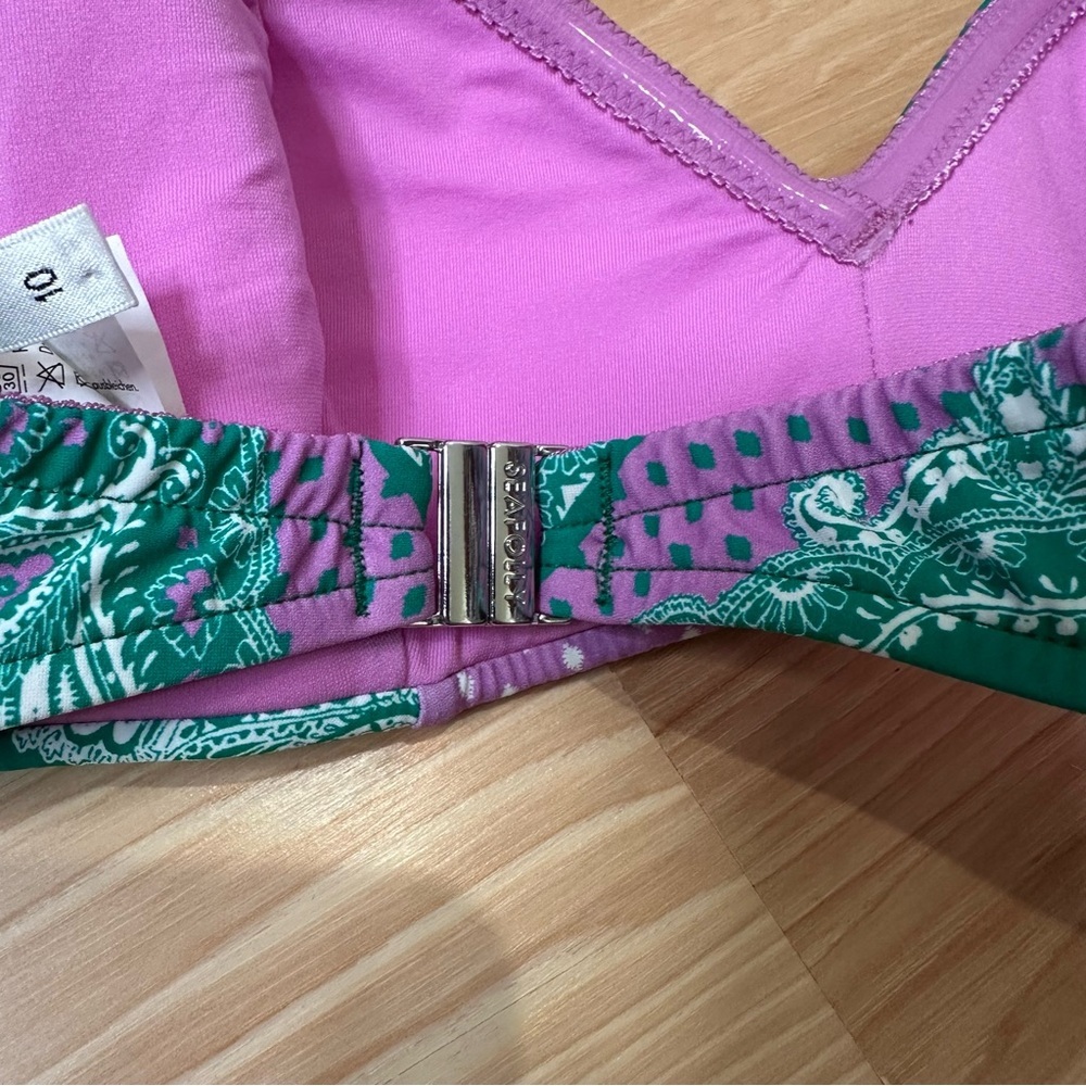 Seafolly x Revolve Bandana Bay Strapless Bikini Swim Top size US 6 - Picture 5 of 8